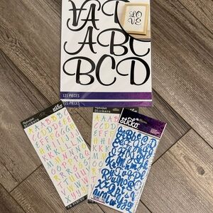 Alphabet and Script Stickers Set